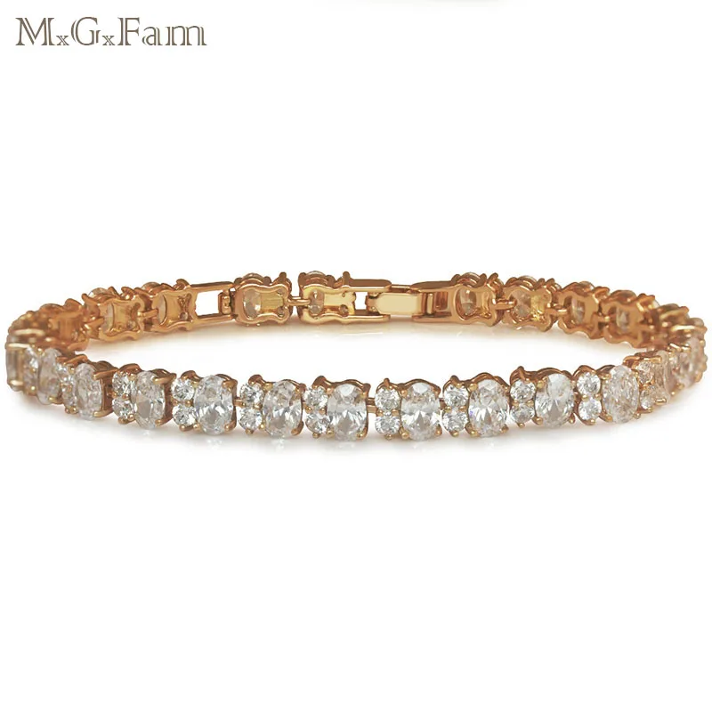 MxGxFam 2017 новинка 18 K цвет желтого золота прозрачный Овальный драгоценный камень