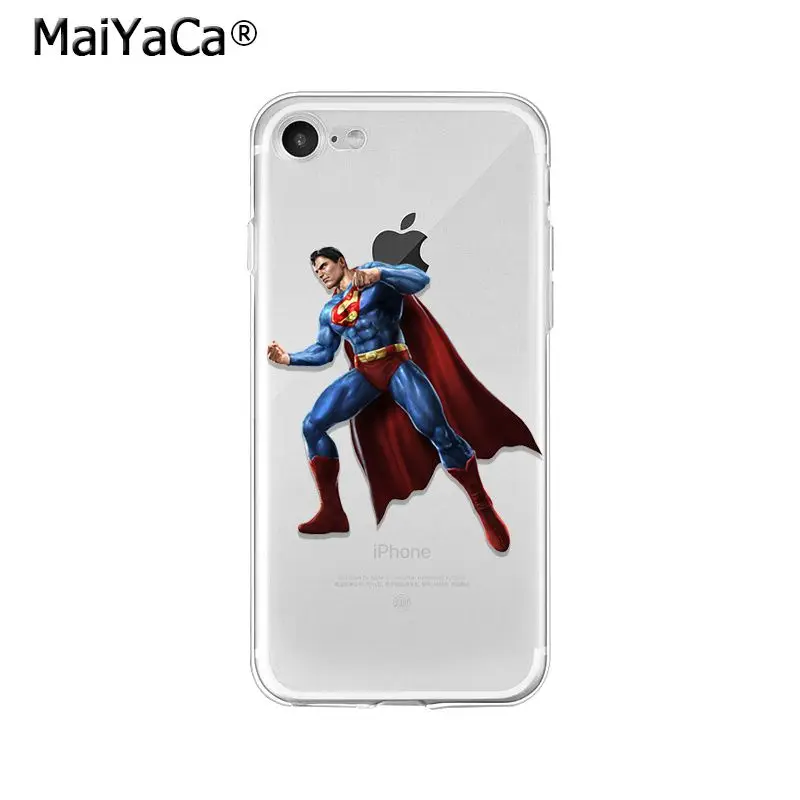 MaiYaCa DC супергерой Супермен ТПУ Мягкие аксессуары для телефона чехол iPhone X XS MAX 6 6S 7