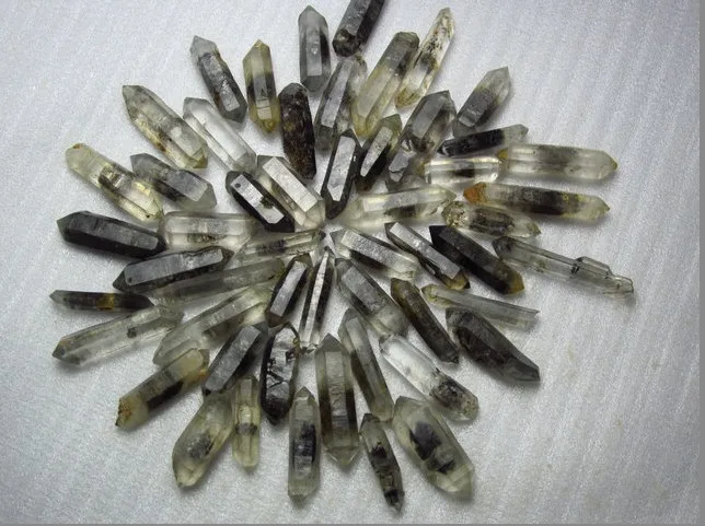 Фунтов 53 натуральные черные призрачные кристаллические костные образцы с