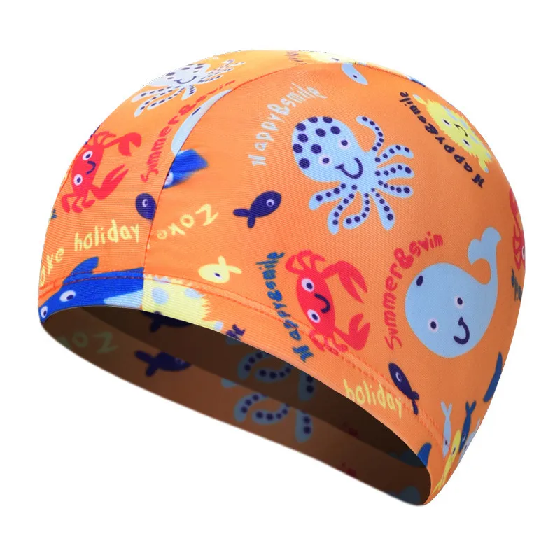 Шапочка для плавания эластичная милая мультяшная тканевая с милым животным