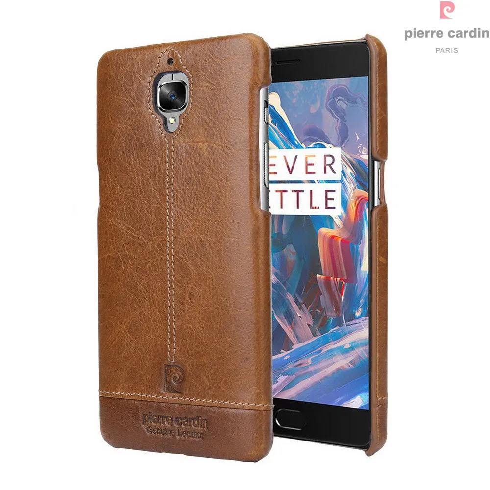 Чехол Pierre Cardin для OnePlus 3T 3T Three Роскошный чехол для телефона из натуральной кожи жесткая тонкая задняя крышка для One Plus 3t 3