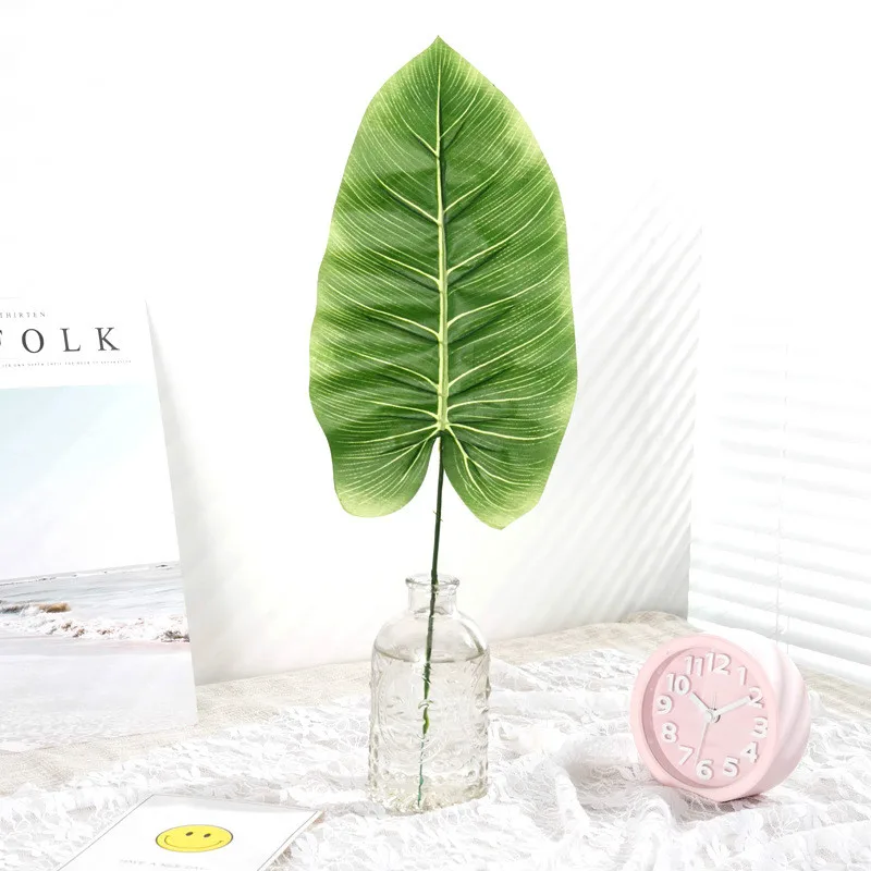 1pc Artificial Plants Banana Leaf Palm Tropical Plant Green Leaves Home DIY Decoration Wedding Party Office Store Decorations
