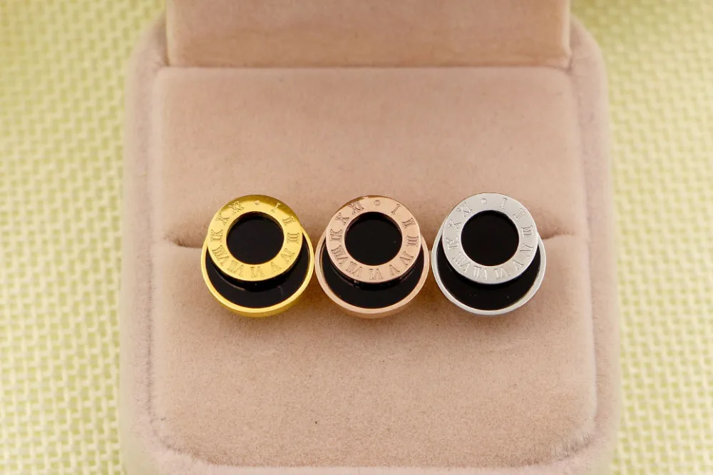 Женские круглые серьги кольца черные из титановой стали|earrings earring|black earringsearrings fashion |