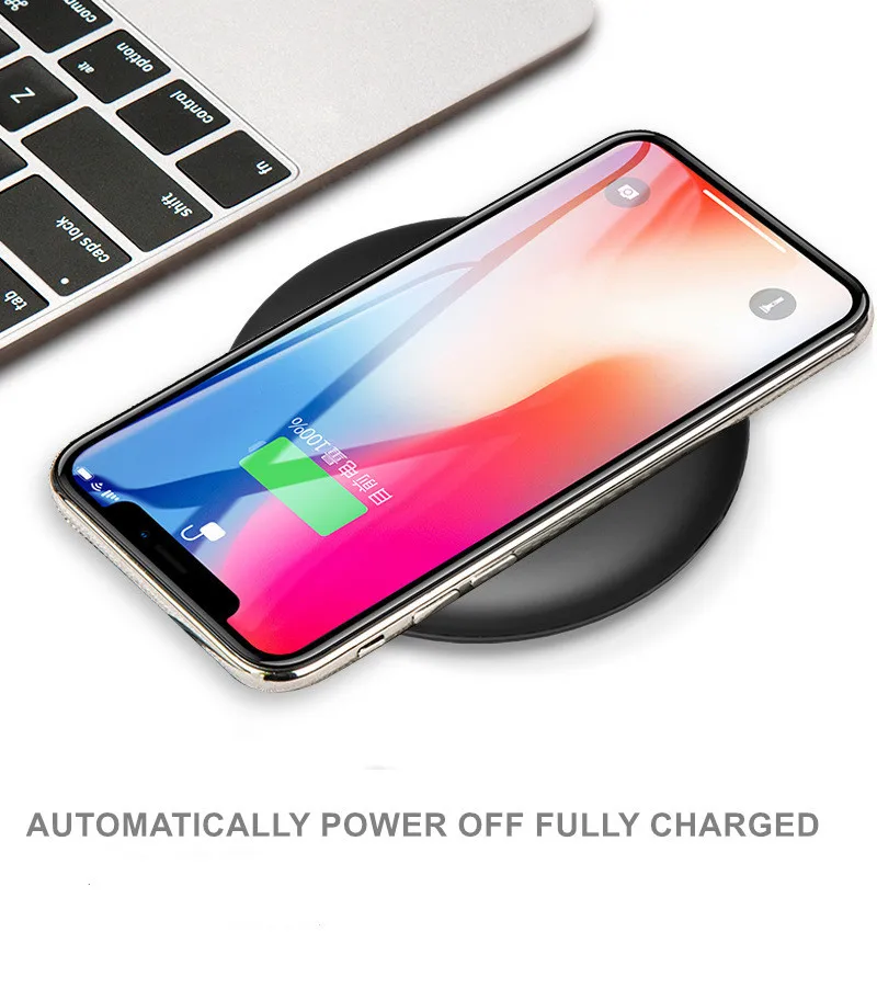 10 Вт QI Беспроводная Быстрая зарядка для Samsung Galaxy S7 S6 EDGE S8 S9 S10 Plus Iphone 8 X XS MAX XR с