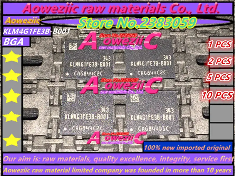 Aoweziic, новинка 100%, оригинальный телефон, чип памяти BGA 4G KLM4G1FE3B B001