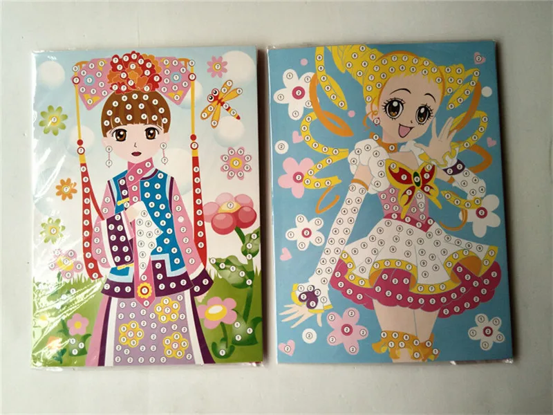 Happyxuan, 5 шт., сделай сам, 3D, липкая мозаика, художественная наклейка, головоломка для детей, детские поделки, игрушки для детского сада, креативная игра для девочек