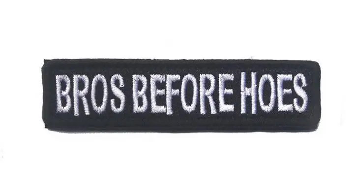 Нашивки Bros before hoes армейские вышитые нашивки в стиле армии США блестящие на