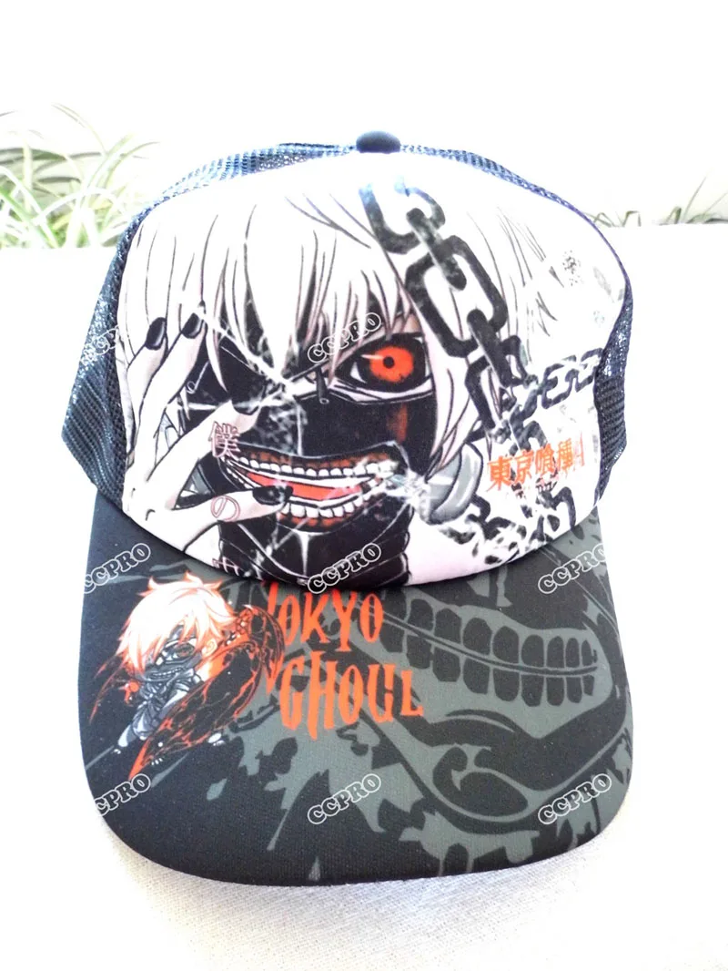 Tokyo Ghoul 1 Аниме ACG Hatsune Miku Бейсбол остроконечная Кепка Snapback девушка солнцезащитная Кепка с сеткой - Цвет: Tokyo Ghoul 1