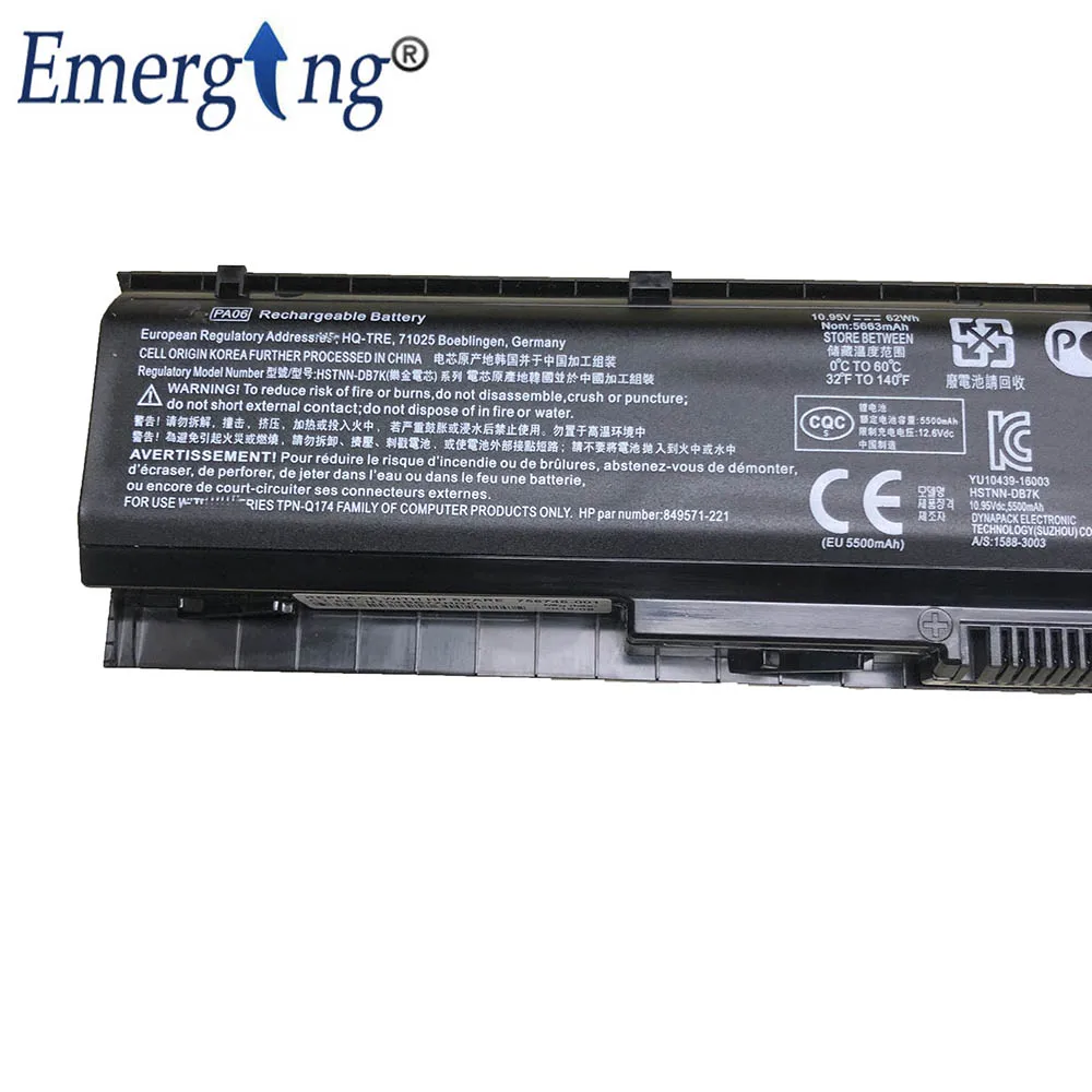 10 95 V 62WH Оригинальный Новый аккумулятор для ноутбука PA06 HP Omen 17-w000 17-w200 17-ab000 17t-ab200