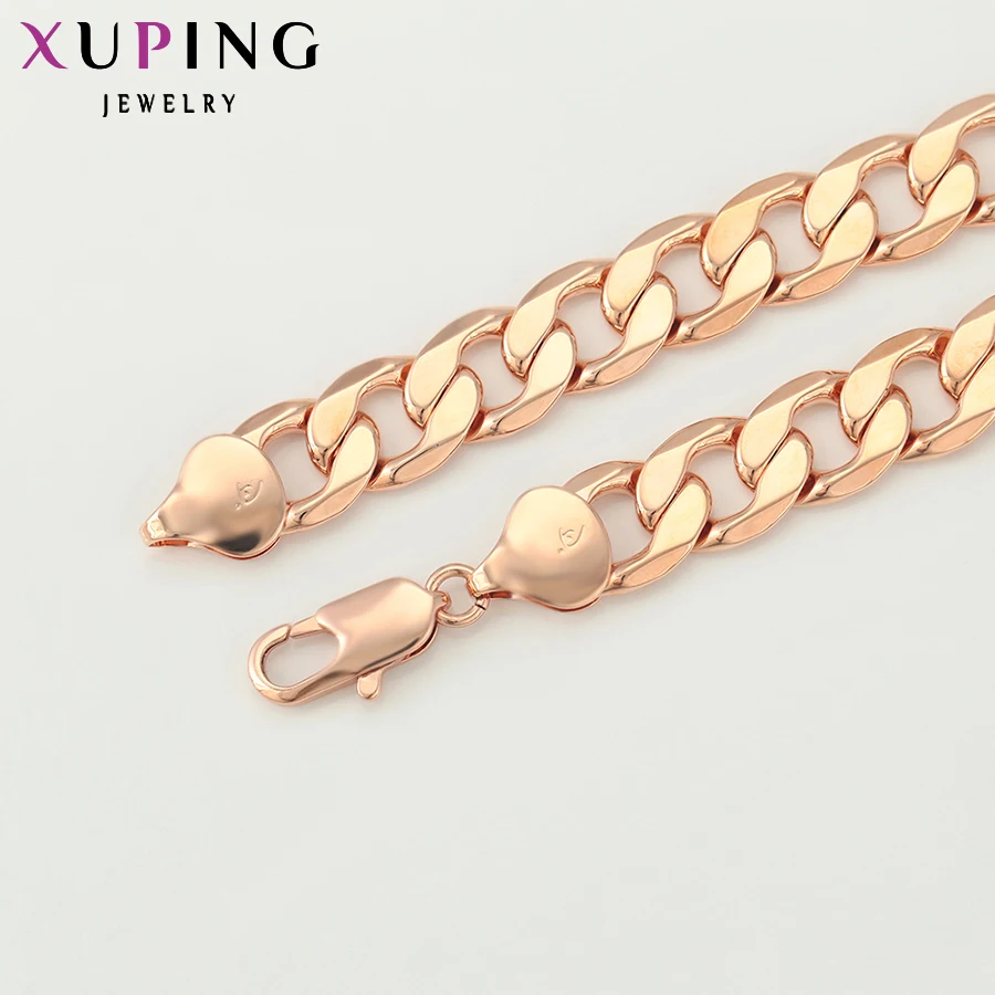 Xuping, модное ожерелье, позолоченное, для мужчин, для мальчиков, большая цепочка, ожерелье, ювелирное изделие, подарок, высокое качество, S11.1/S33.2-42288