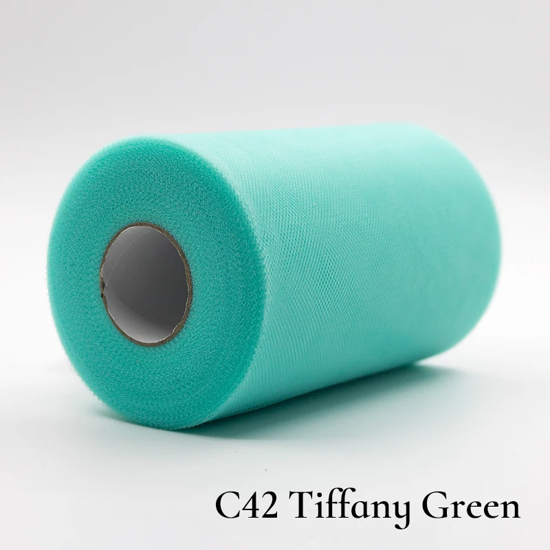42Tiffany Green Рулон тюля, 100 ярдов, органза, свадебное украшение, пачка для детского душа, рулон тюля, 15 см, украшение для вечеринки и мероприятий, декор для помолвки - Цвет: 42Tiffany Green