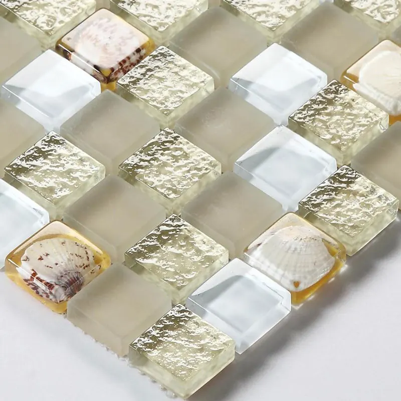 MD GMS04 Средиземноморский Sea Shell Brwon белого цвета с украшением в виде кристаллов