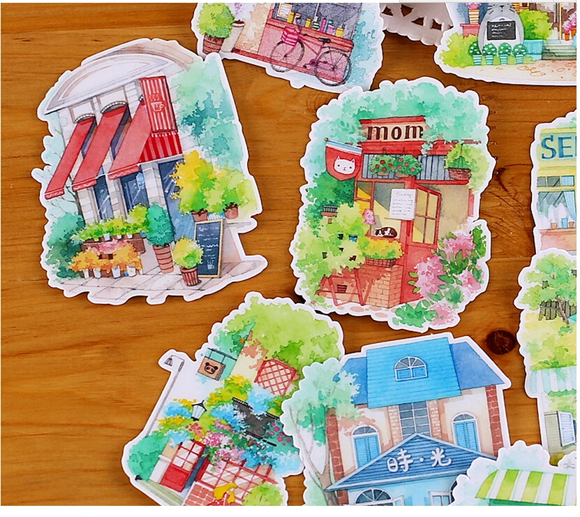 15 шт. креативные милые самодельные наклейки для скрапбукинга в цветочек|self-made