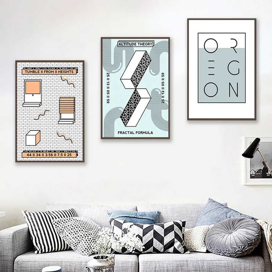 

Geometric Height Theory Minimalism Nordic Posters And Prints Wall Art Canvas Painting Wall Pictures For Living Room Home Decor