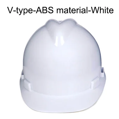 ABS White Защитный шлем Рабочая кепка высокопрочный ПЭ/абс материал строительные шлемы Защитная жесткая шляпа мужская печать логотипа сервис - Цвет: ABS White
