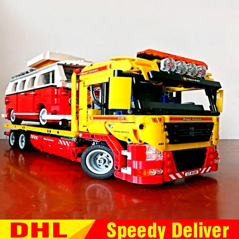 LP 20021 technic наборы планшетный трейлер 21001 Volkswagen T1 Кемпер Ван модель строительные