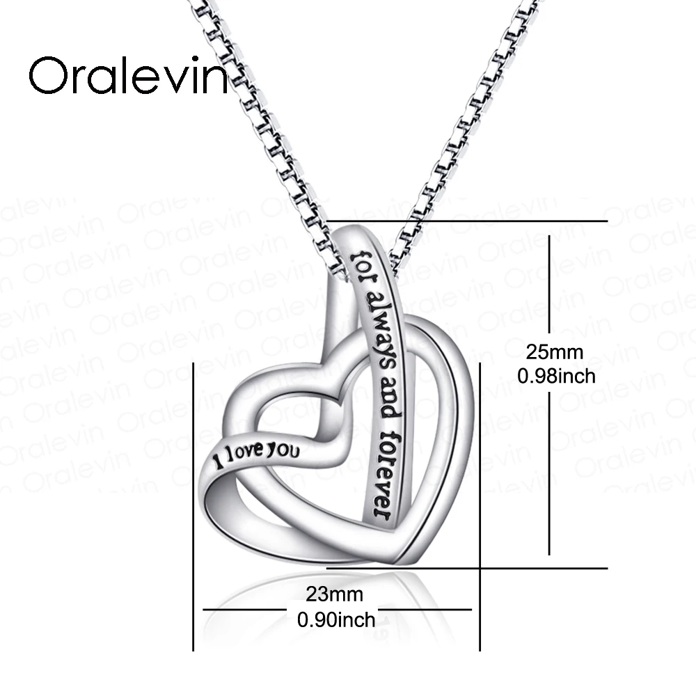 Я тебя люблю для всегда и навсегда гравировкой Бесконечность переплетение кулон