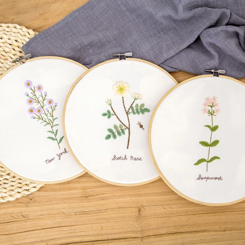 Набор для рукоделия с вышитыми растениями начинающих ручной работы вышивки