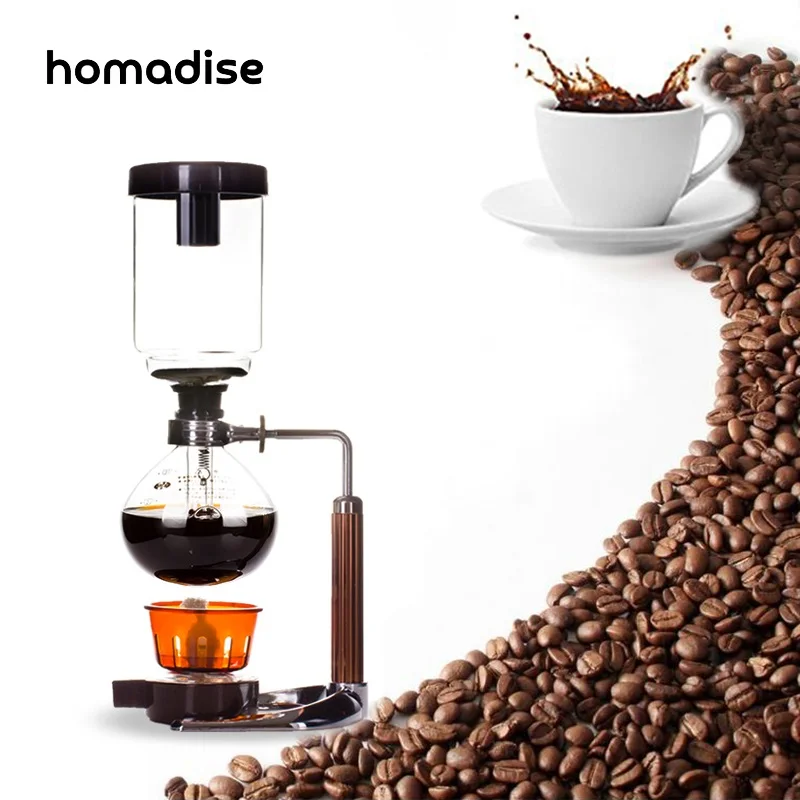 Homadise Syphon кофеварка японский стиль вакуумный стеклянный Сифон горшок перколаторы
