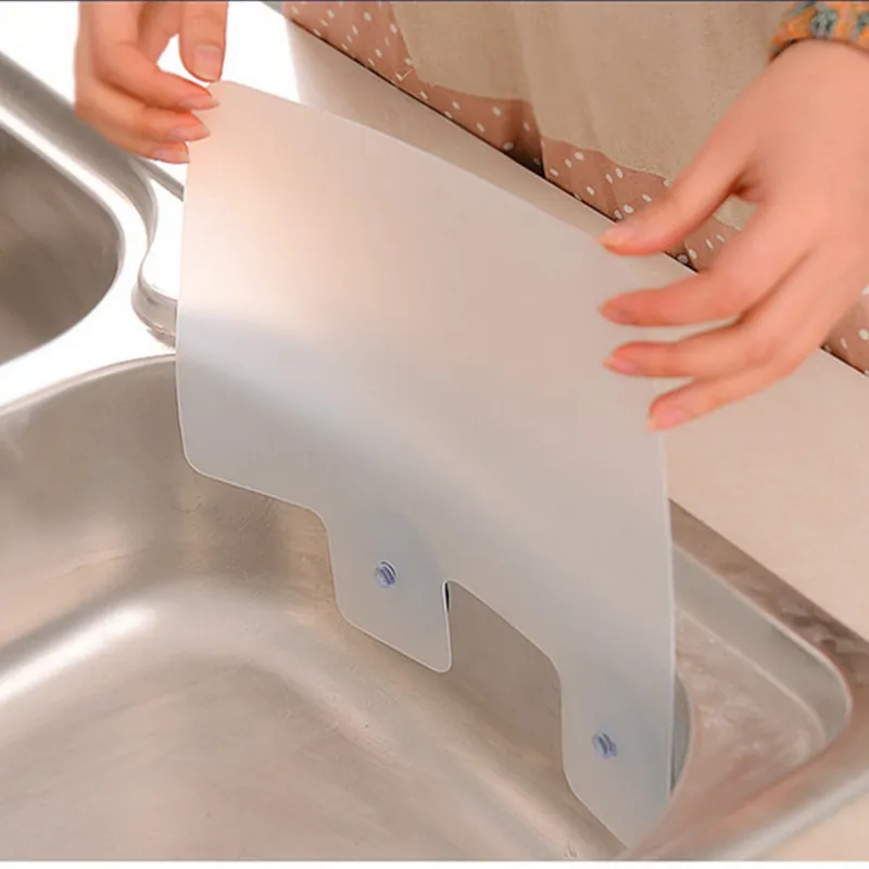 

Plastic Cutting Board Kitchen Wash Water Splash Guards Basin Sucker Plastic Dish Washing Baffle Sink Board