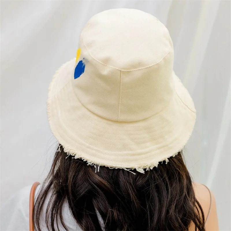 Lanxxy Новая женская рыболовная шляпа Gorros модная Панама с граффити летние кепки