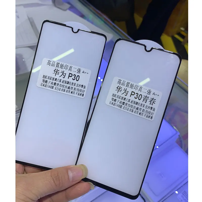 2 шт Полное клеевое закаленное стекло для HUAWEI P30 LITE закаленное стекло премиум-класса Защитная пленка для HUAWEI MATE 20 PRO P20 PLUS P30PRO