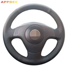 APPDEE вручную Мужская прошитая вручную обувь черного цвета из искусственной кожи чехол рулевого колеса автомобиля для Seat Ibiza 2004 2006