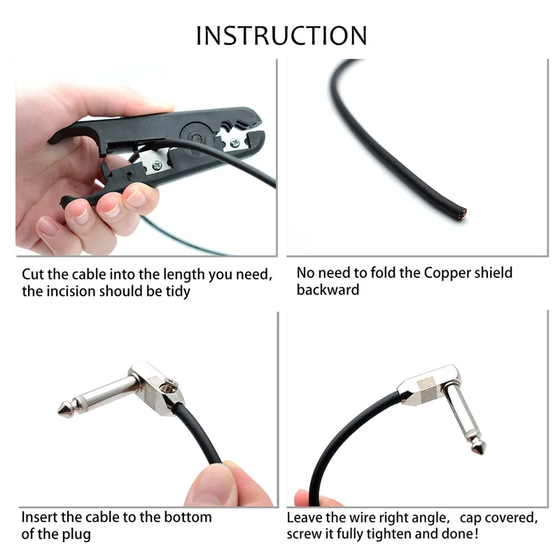 Гитарный кабель без пайки комплект соединительных кабелей для педали гитары