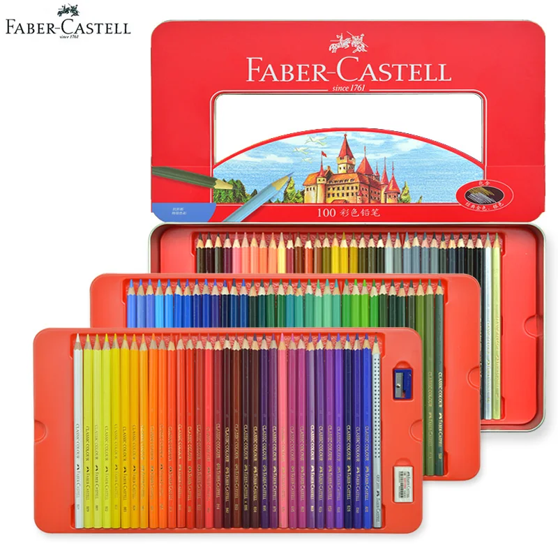 Масляные цветные карандаши Faber Castell 100 цветов набор олова для художников