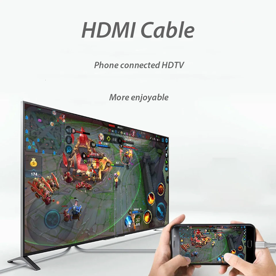 Кабель-адаптер MHL HDMI для смартфонов на Android адаптер Xiaomi Redmi 8 Samung S10 Lite Huawei Honor 20 HDTV