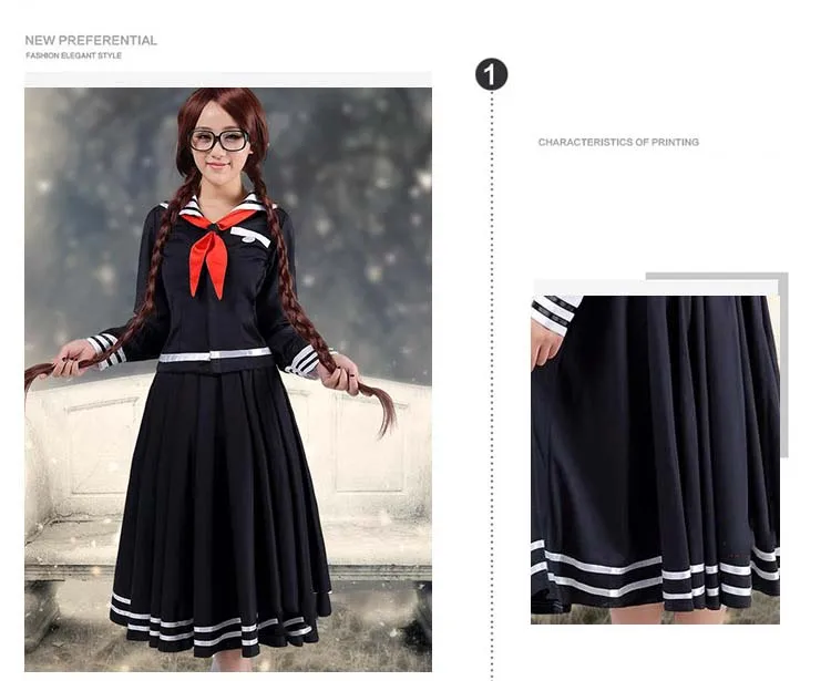 Игра Danganronpa косплей аниме Dangan Ronpa 2 костюм Fukawa Touko JK школьная форма женская одежда косплей костюм и парик