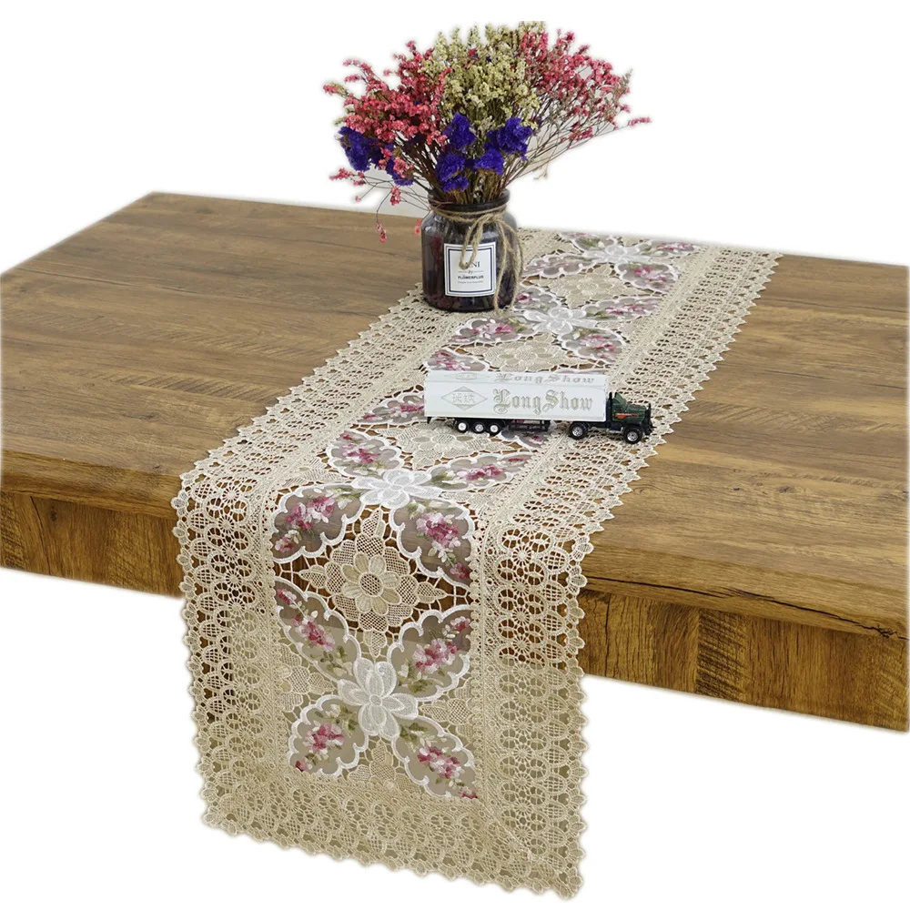 Американский Сельский индивидуальный полый чехол для стола с вышивкой