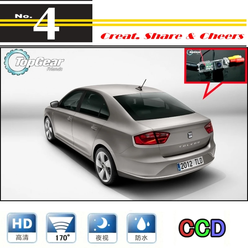 Автомобильная камера для SEAT Toledo 5P NH MK3 MK4 2005 ~ 2015 Высококачественная заднего вида PAL