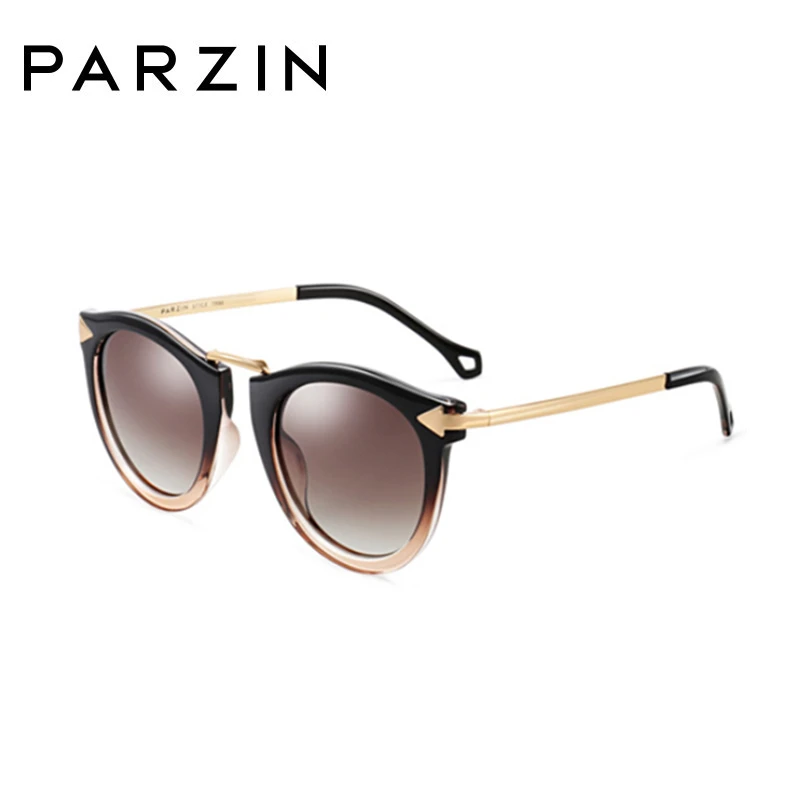 PARZIN Поляризованные Солнцезащитные Очки Женщины Vintage Cat Eye Солнцезащитные Очки Для Женщин Ретро Стрелка Дизайн Женские Оттенки UV 400 9231 - Цвет линз: Coffee