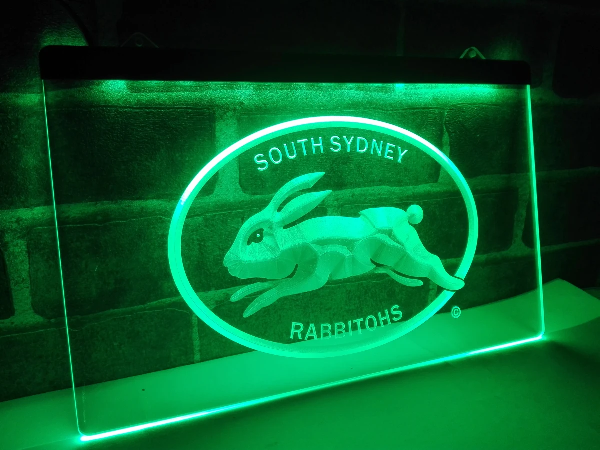 

LD384-Южный Сидней неоновый светодиодный светильник Rabbitohs, декоративные поделки для дома