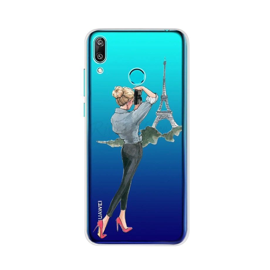 Шампанское Чехол для huawei Y7 чехол Y7 Prime силиконовый чехол ТПУ бампер мягкая задняя крышка для Funda huawei Y7 чехол для телефона Capa - Цвет: Шампанское