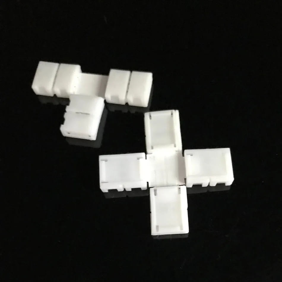 10 шт. 2pin 8 мм Светодиодная лента Разъем L/T/X форма Бесплатная сварка для SMD 3528 2835 3014
