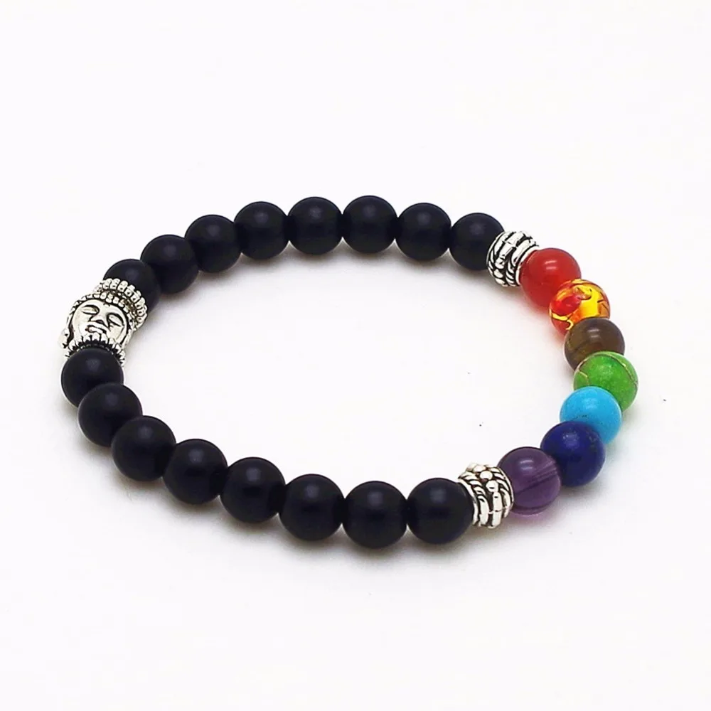 7 Чакра исцеляющий браслет вулканическая лава мала для медитации Мужчины Женщины
