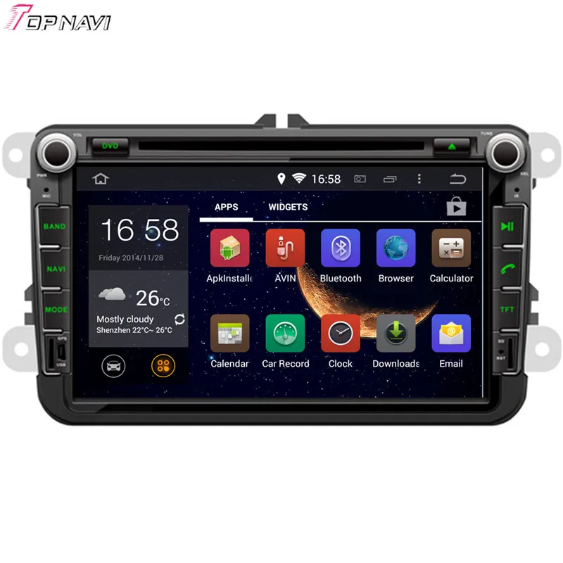 Topnavi 8 ''четырехъядерный Android 6 0 Автомобильный DVD плеер для SKODA OCTAVIA II/OCTAVIA