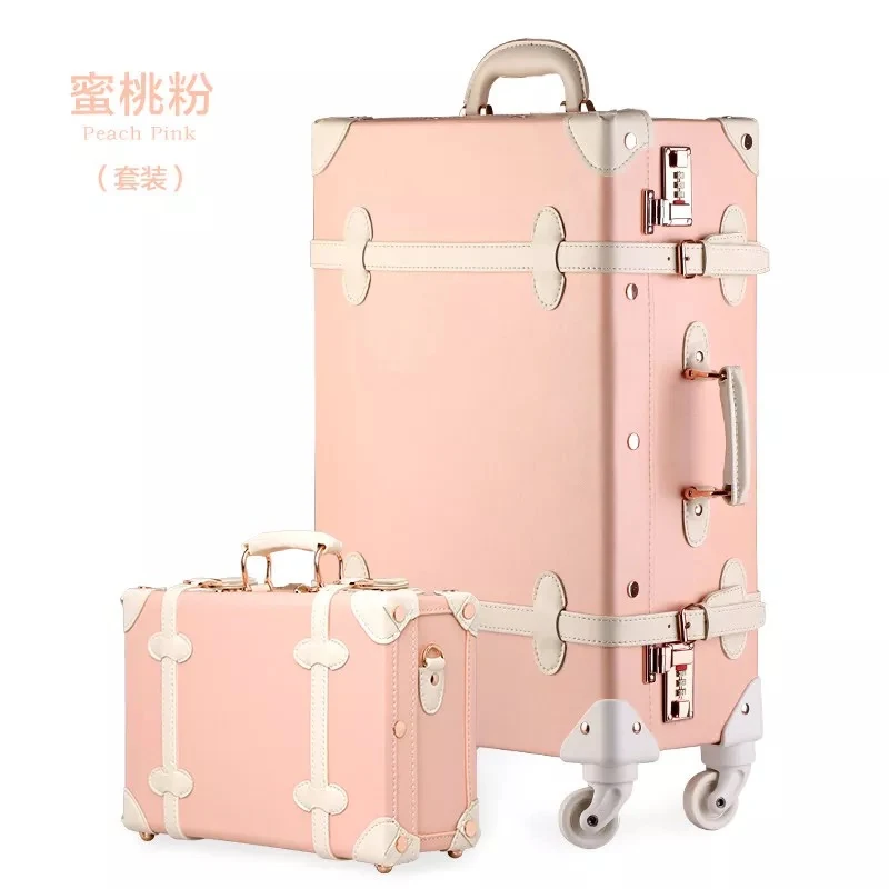 Винтажный цветочный Дорожный чемодан GraspDream из искусственной кожи 13 20 22 24 26 дюймов