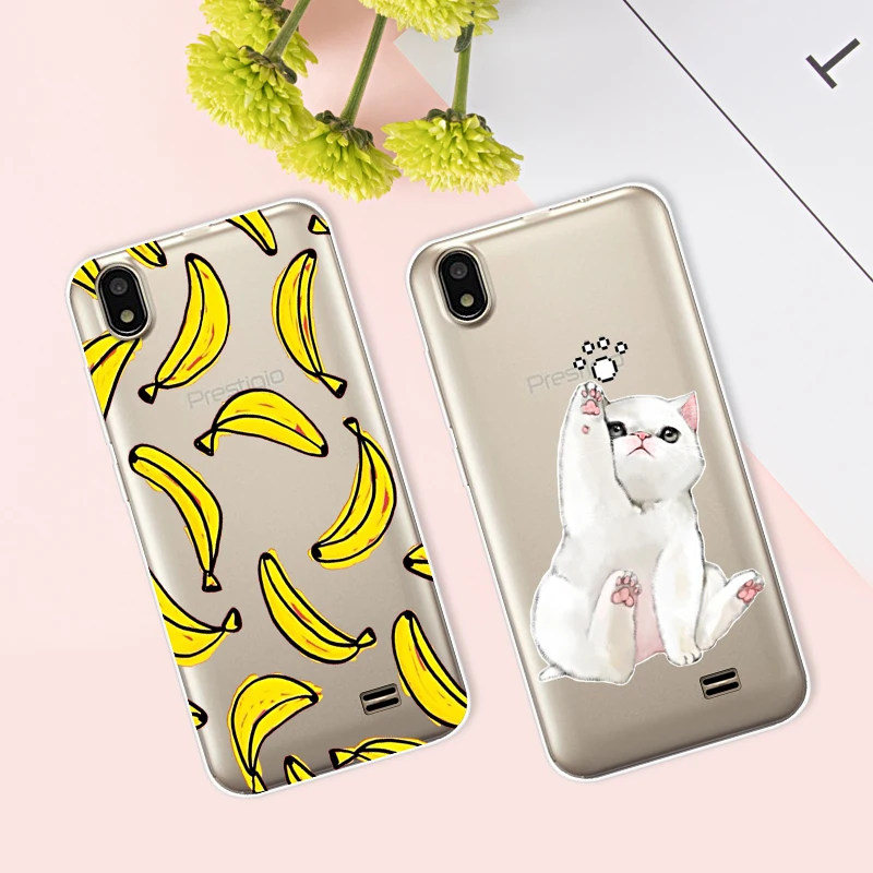 Case For Prestigio Wize Q3 Transparent Printing Drawing Silicone Phone Cases Cover PSP3471 Duo 4.95 Inch |
