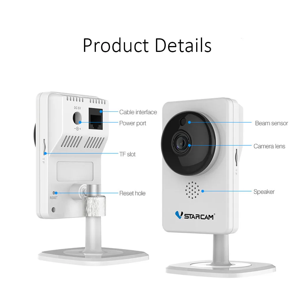 VStarcam C92S 2-мегапиксельная IP камера, мини умная инфракрасная камера ночного видения, 1080 P, Wi-Fi, беспроводная домашняя камера безопасности, 107, широкоугольная P2P
