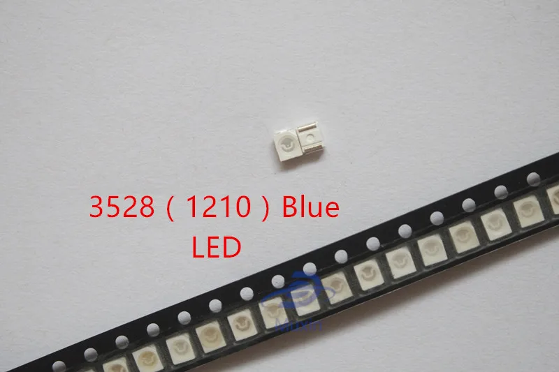 200 шт. 3528 SMD светодиодный синий диод 20 мА 3 в поверхностное крепление