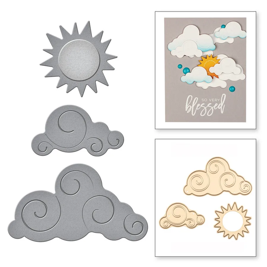 Погодный символ Sun &amp Cloud набор металлических резных штампов Декоративные DIY