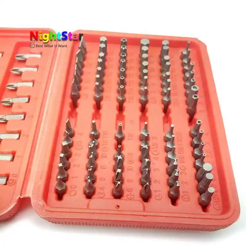 100 шт. набор защитных бит сверлильный ключ с шестигранной звездочкой Магнитная