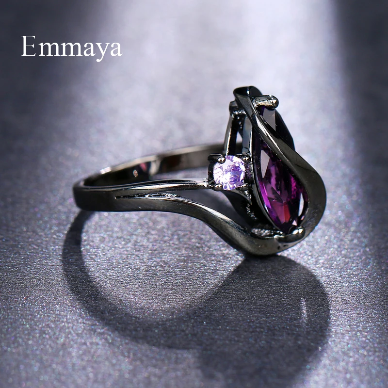 Женские кольца с фиолетовым кристаллом Emmaya свадебные украшения в стиле ретро