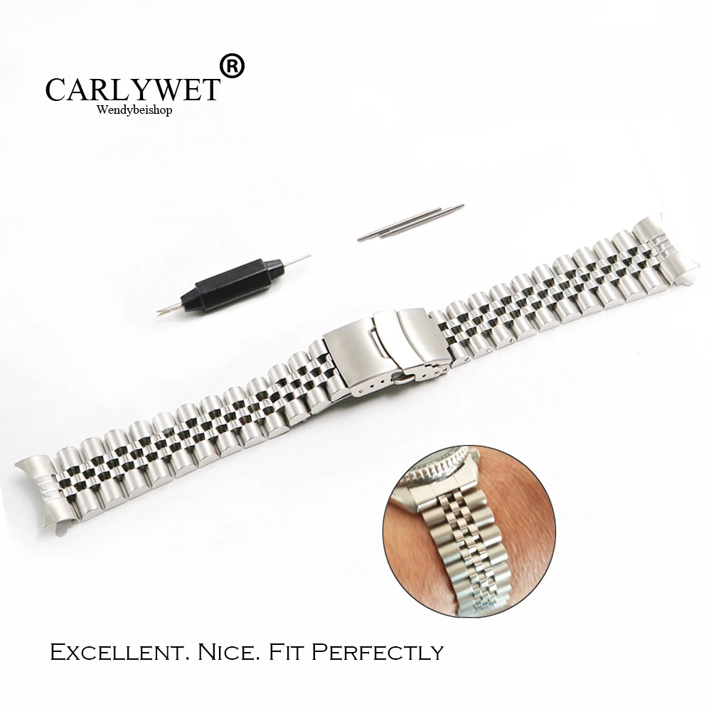 CARLYWET 22 мм полые изогнутые сплошные винтовые Звенья из нержавеющей стали