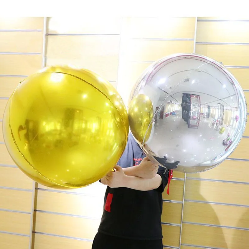 1 шт. 10'དྷ'ཛྷ дюймовые розовые золотые серебряные 4D круглые шарообразные