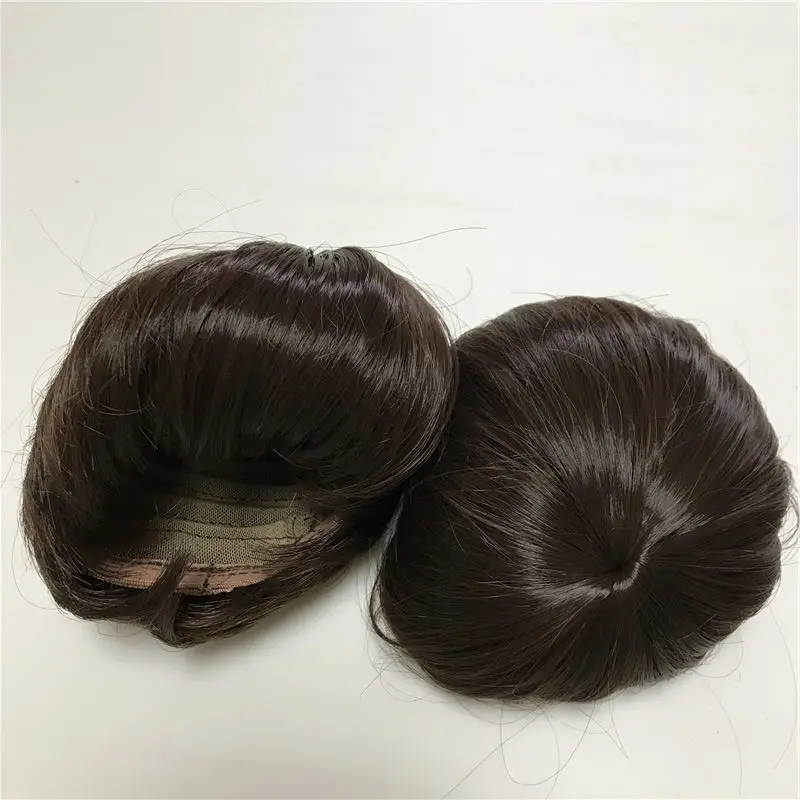 Новые Темно-коричневые волосы парик для 17-18 дюймов Кукла Reborn DIY NPK кукла аксессуары Подходит Bebe Кукла реборн окружность головы около 32 см