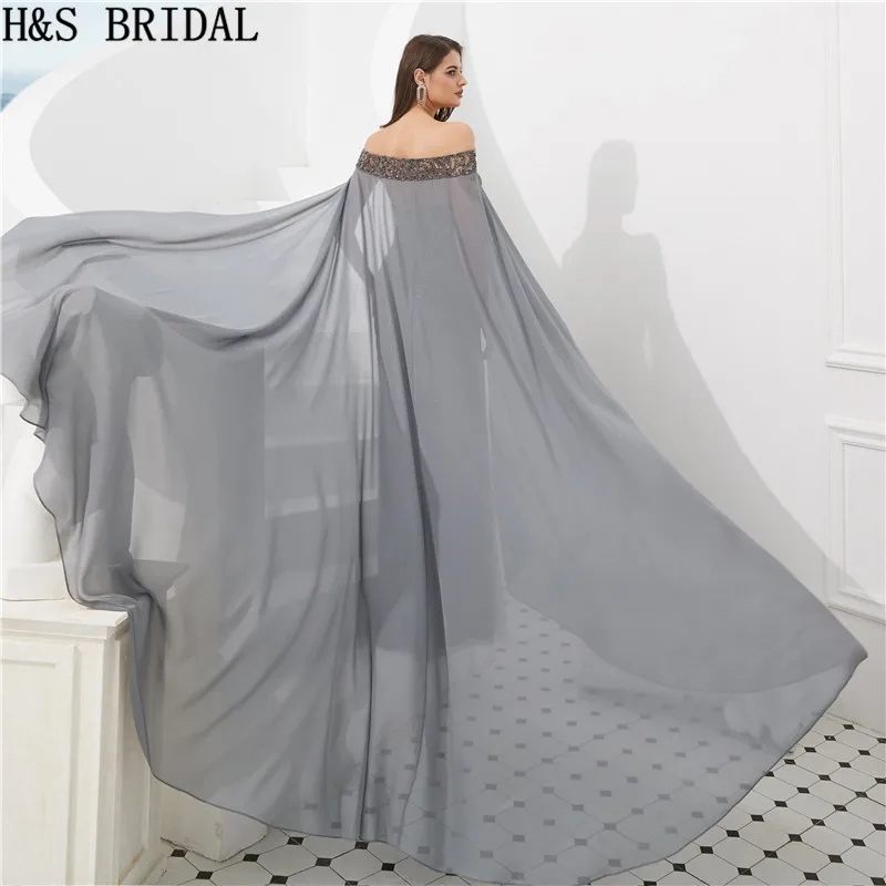H&ampS Bridal Sweetheart Evening Dress Luxury Beading Sleeveless Women Formal Arabic Gown With Chiffon Bolero Robe De Soiree | Свадьбы и